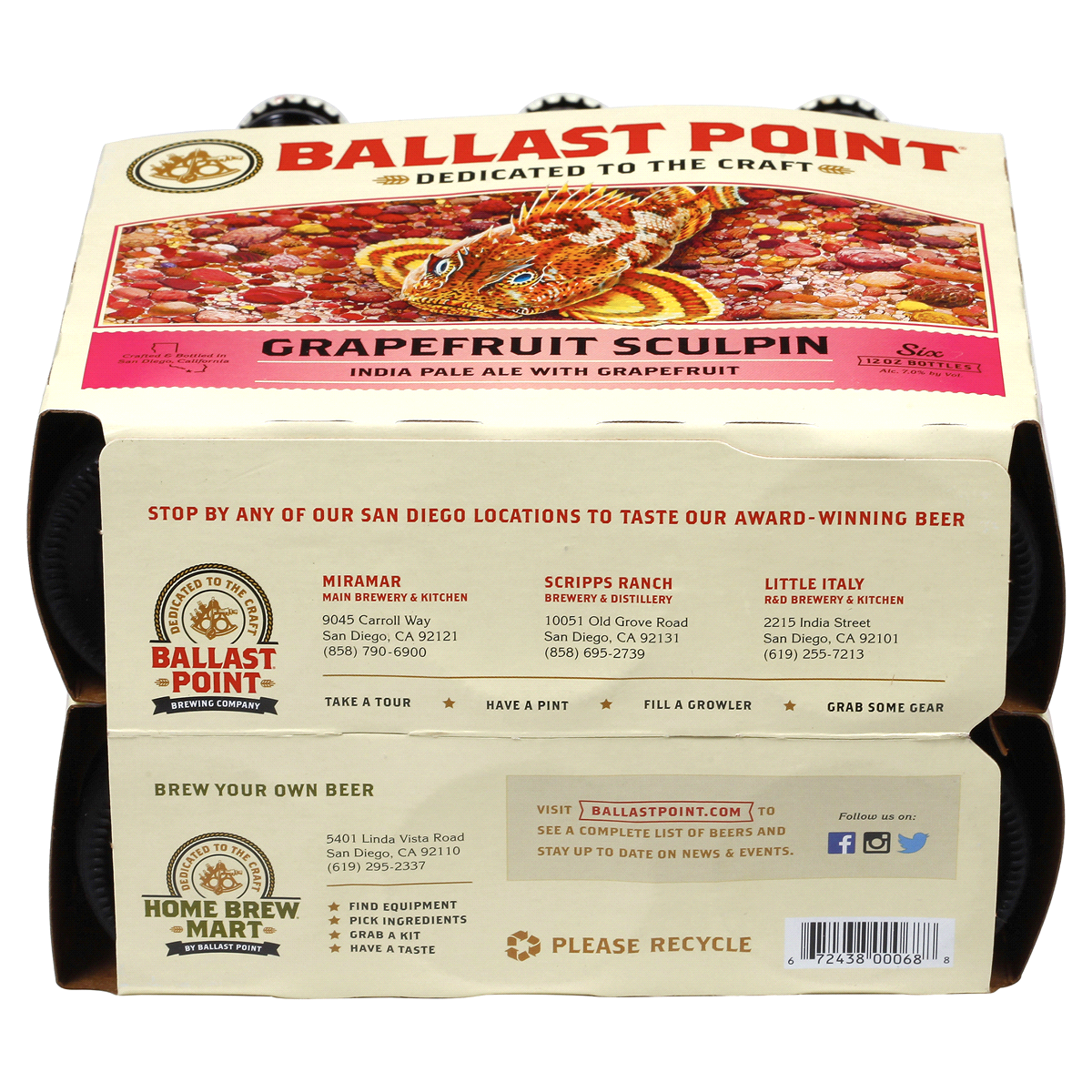 slide 6 of 6, Ballast Point Ballast Grapefruit Sculpin Bottles, 12 oz