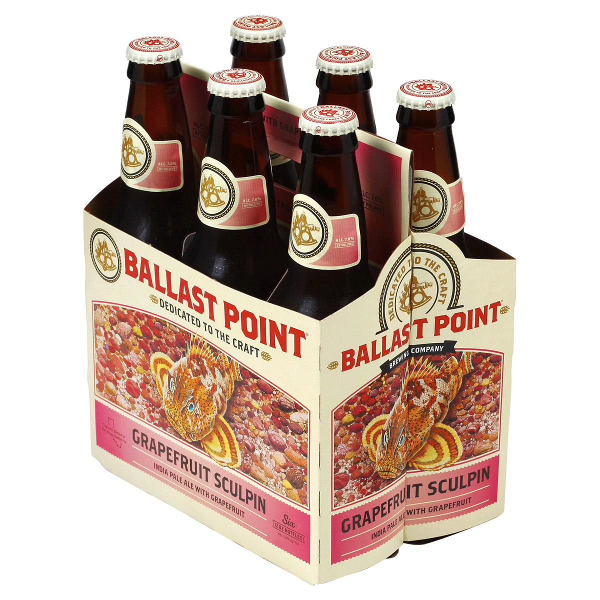 slide 4 of 6, Ballast Point Ballast Grapefruit Sculpin Bottles, 12 oz