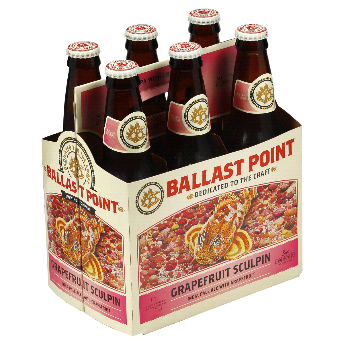 slide 5 of 6, Ballast Point Ballast Grapefruit Sculpin Bottles, 12 oz