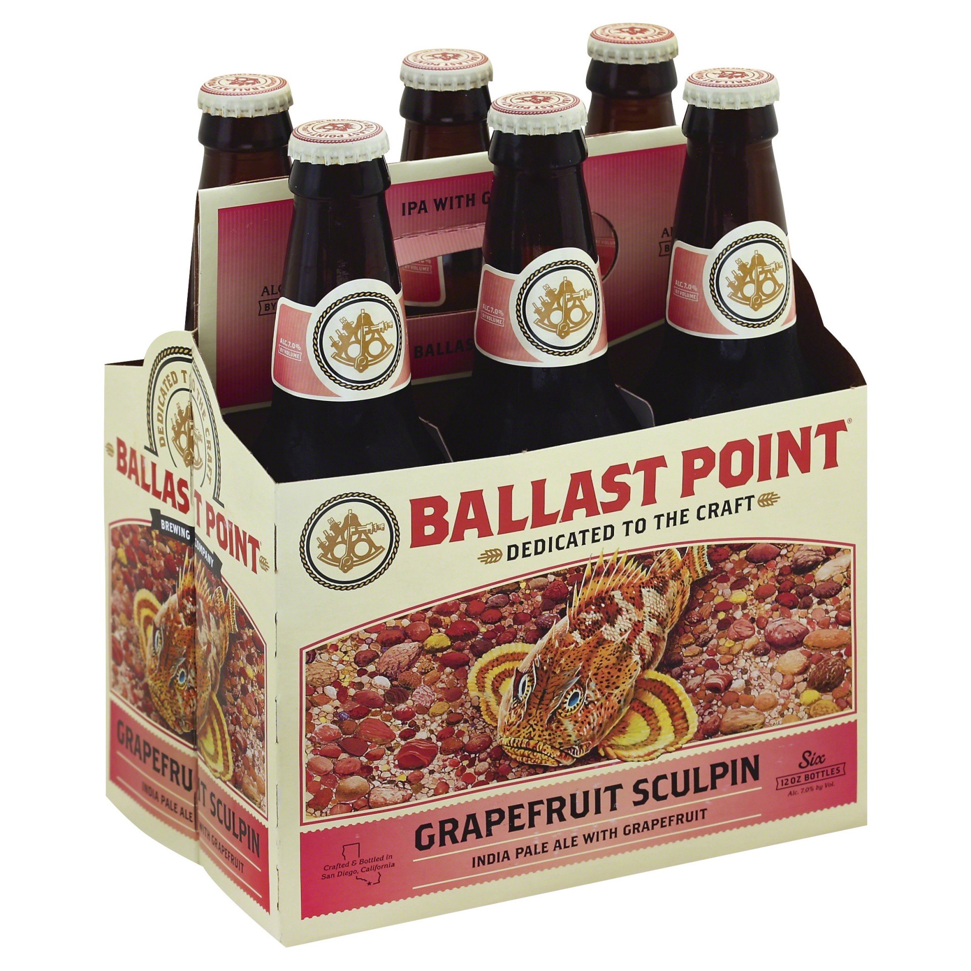 slide 1 of 6, Ballast Point Ballast Grapefruit Sculpin Bottles, 12 oz