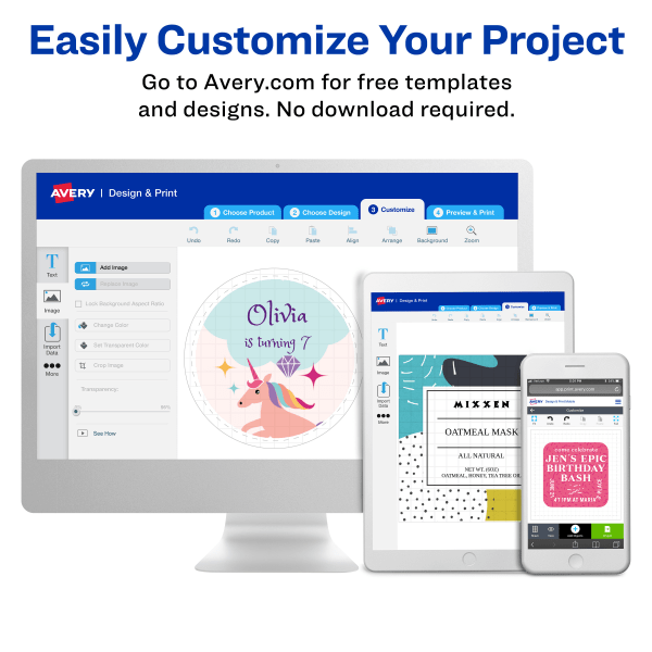 slide 4 of 7, Avery High-Visibility Permanent Laser Id Labels, 5978, Assorted Colors, 150 ct; 2 in x 4 in