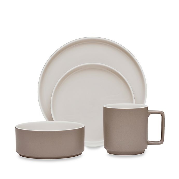 slide 1 of 6, Noritake ColorTrio Stax Place Setting - Clay, 4 ct