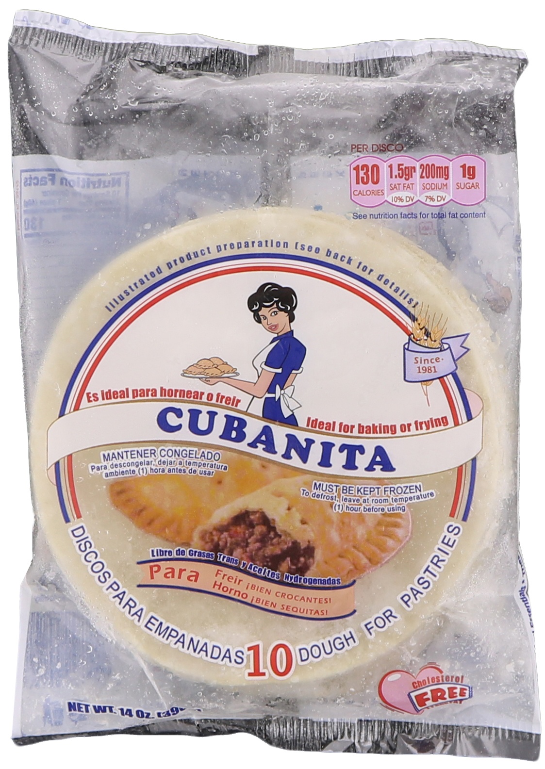 slide 1 of 1, La Cubanita Discos Empanda Dough, 10 ct