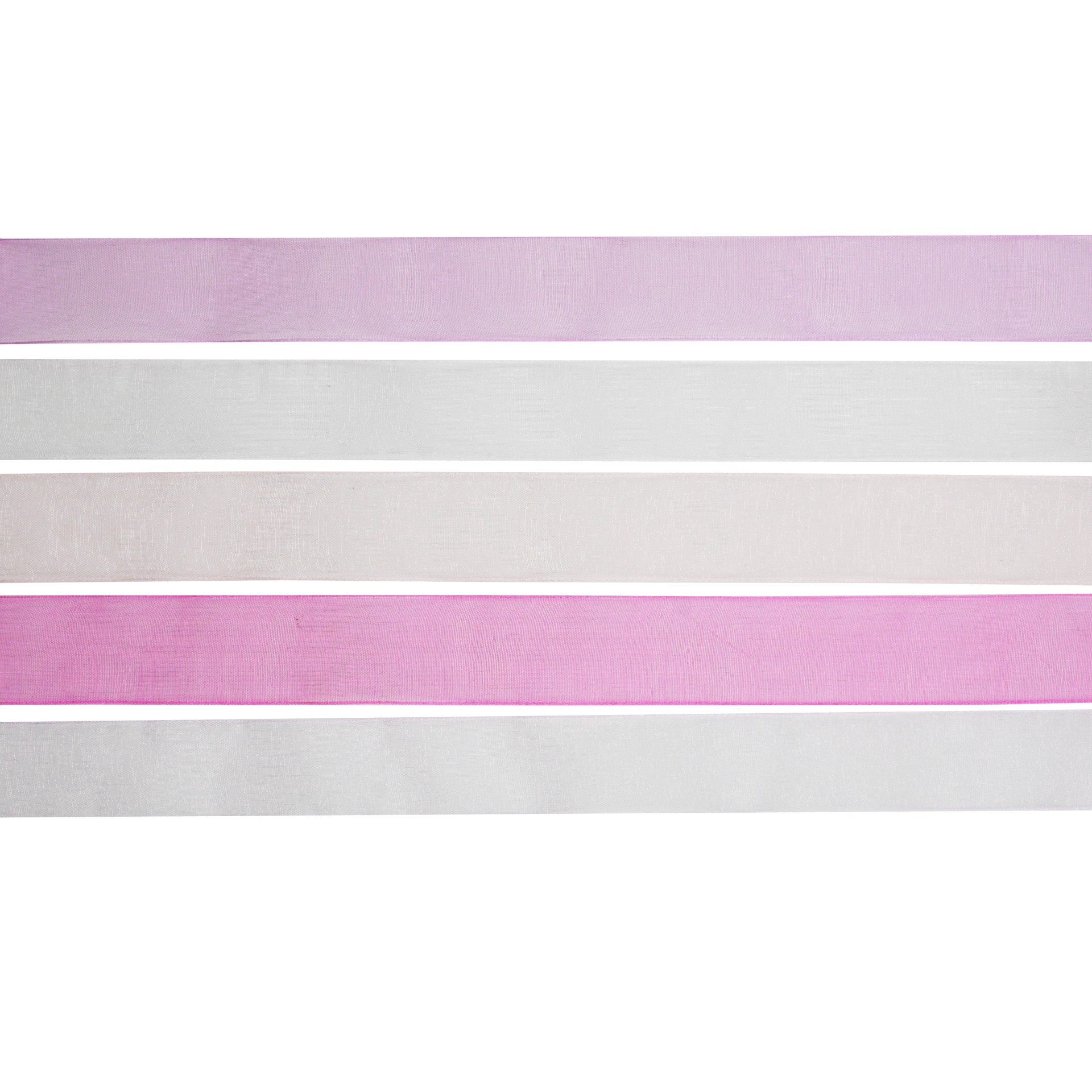 slide 3 of 3, 5 Color Sheer Value Pack Ribbon By Celebrate It, 7/8 in x 3 yd