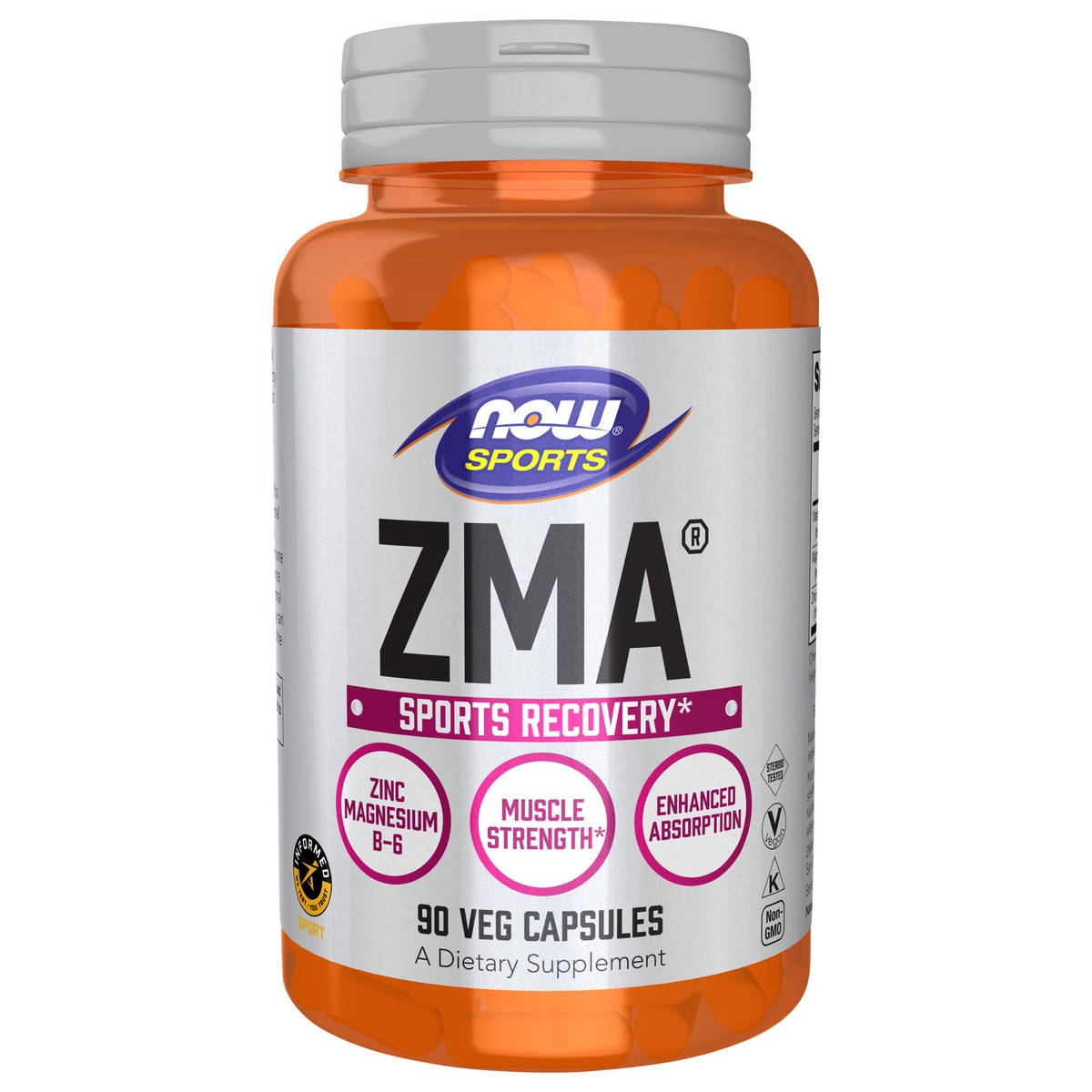 slide 1 of 5, NOW ZMA - 90 Veg Capsules, 90 ct