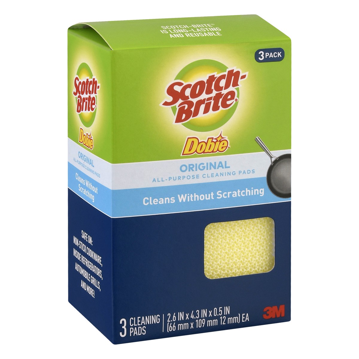 slide 5 of 11, Scotch-Brite Original 3 Pack Cleaning Pads 3 ea, 3 ct