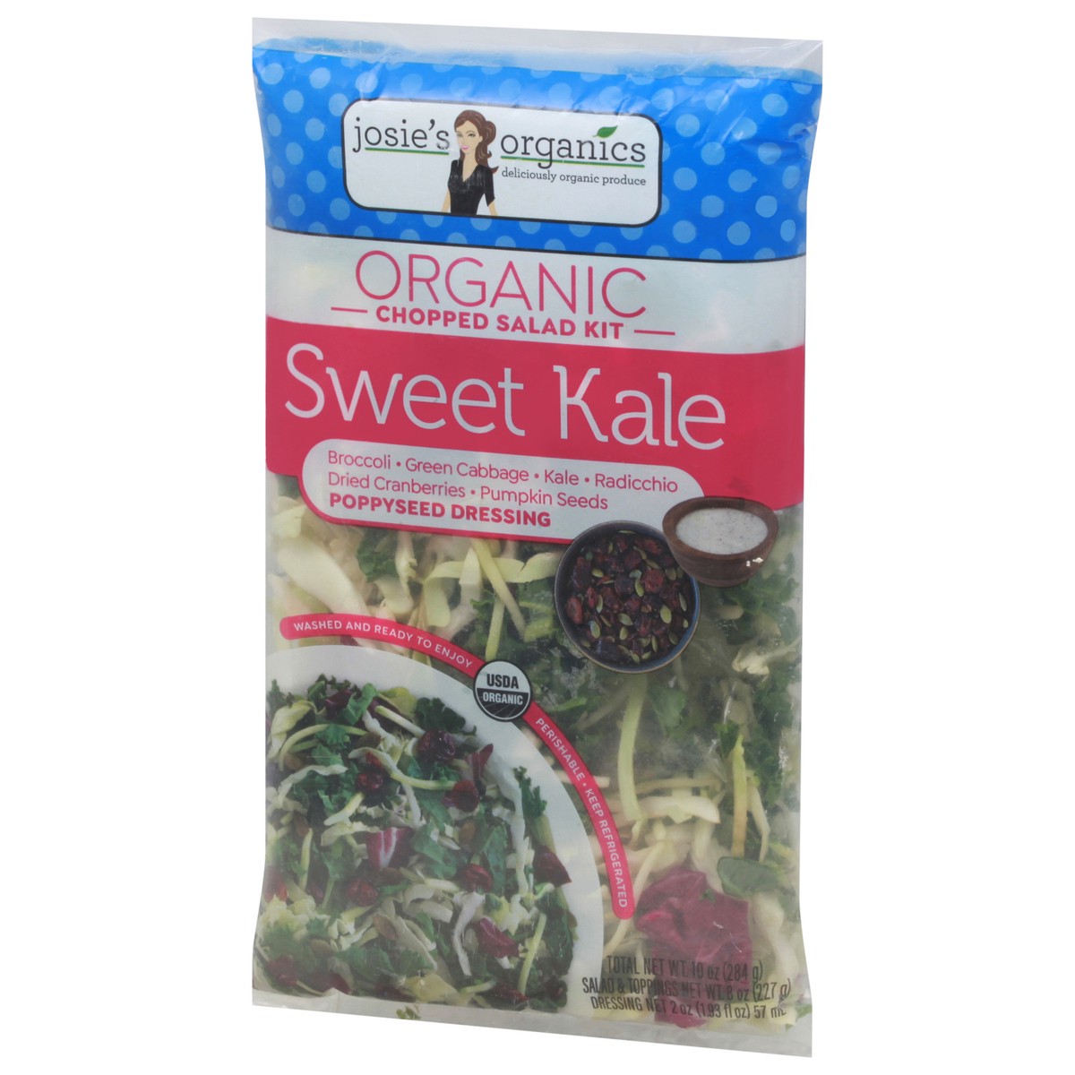 slide 3 of 9, Josie's Organics Organic Sweet Kale Chopped Salad Kit 10 oz, 1 ct