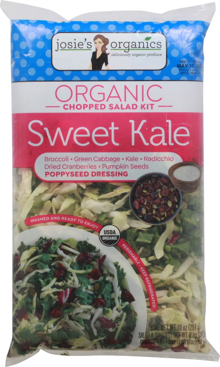 slide 2 of 9, Josie's Organics Organic Sweet Kale Chopped Salad Kit 10 oz, 1 ct