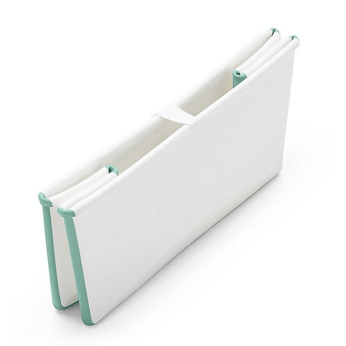 slide 2 of 4, Stokke Flexi Bath Tub - White/Aqua, 1 ct