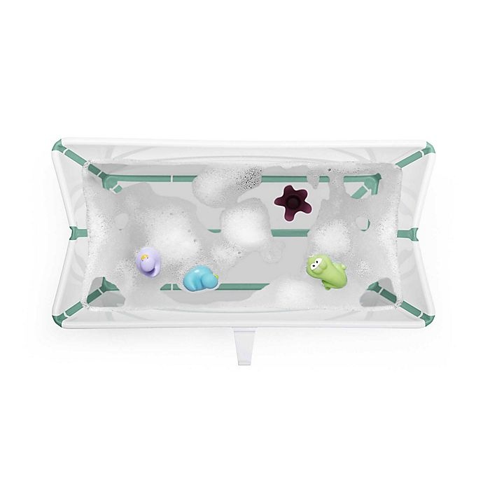 slide 3 of 4, Stokke Flexi Bath Tub - White/Aqua, 1 ct