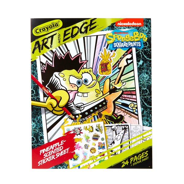 slide 1 of 1, Crayola Spongebob SquarePants Coloring Pages with Scented Stickers, Art With Edge, 1 ct