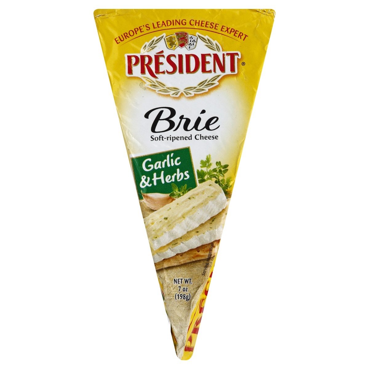 slide 1 of 7, Président Garlic And Herbs Brie, 7 oz