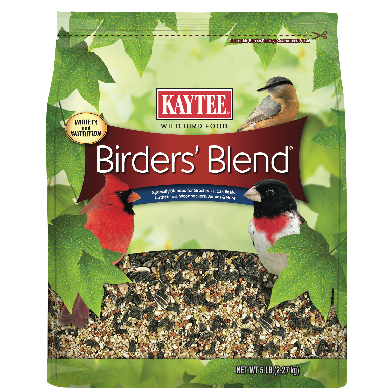 slide 1 of 7, Kaytee Birders Blend Stand Up Bag 5 lb, 1 ct