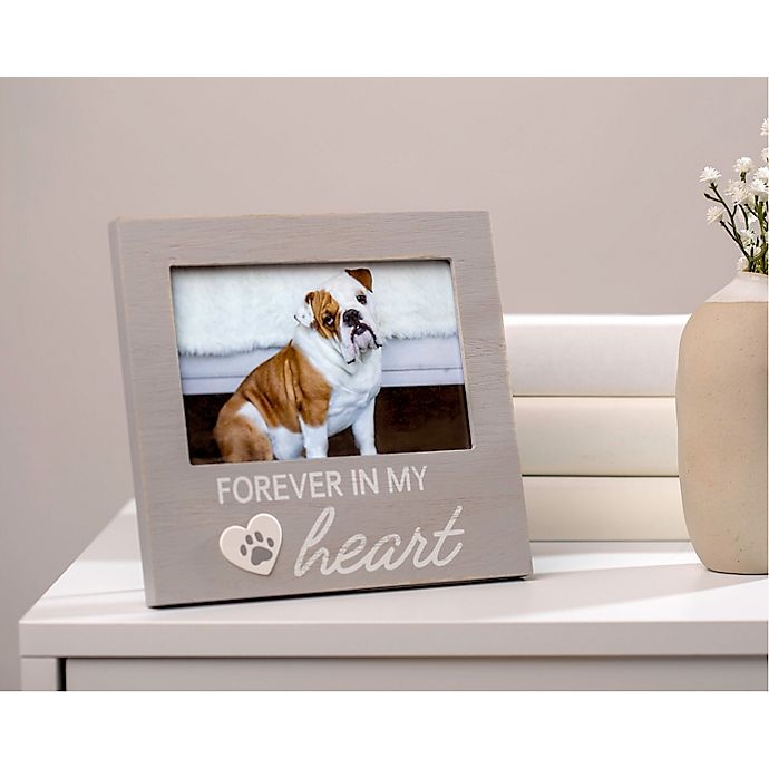 slide 2 of 3, Pearhead Forever - My Heart'' Picture Frame - Grey'', 4 in x 6 in