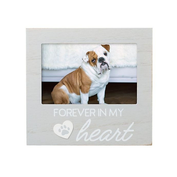 slide 1 of 3, Pearhead Forever - My Heart'' Picture Frame - Grey'', 4 in x 6 in