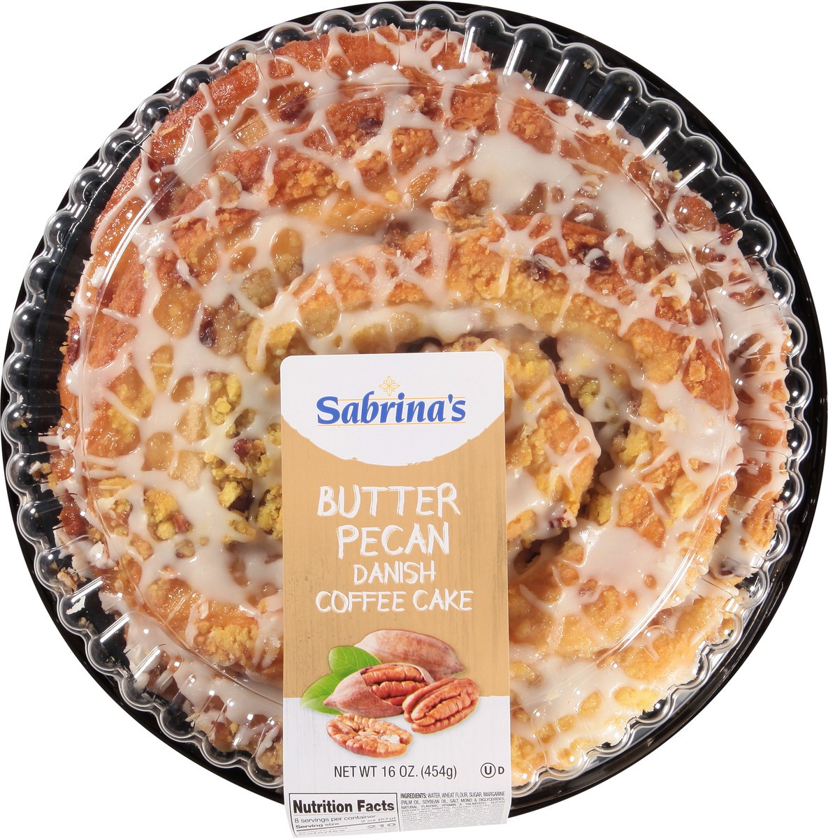 slide 3 of 14, Sabrina's Butter Pecan Danish Coffee Cake 16 oz, 16 oz