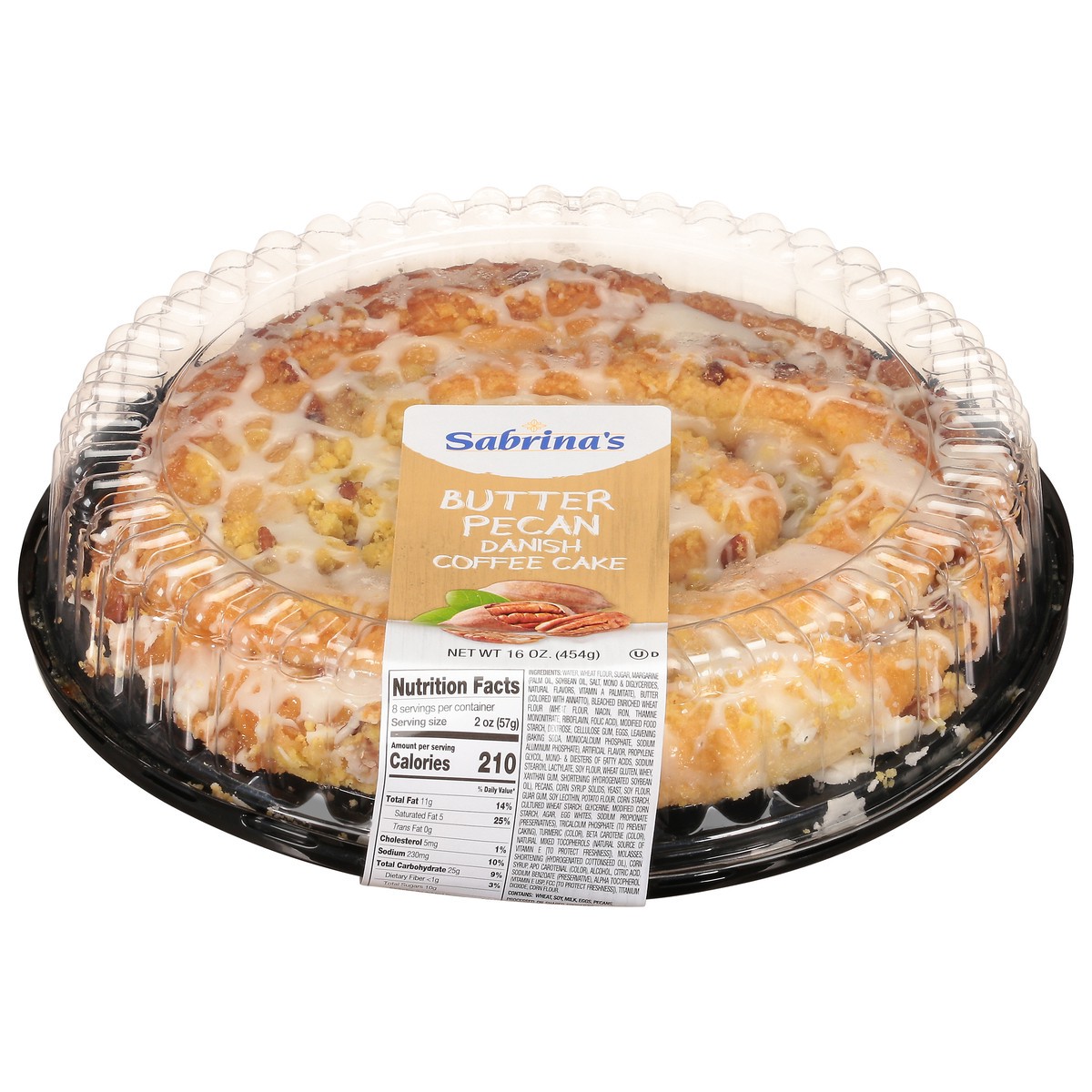 slide 6 of 14, Sabrina's Butter Pecan Danish Coffee Cake 16 oz, 16 oz