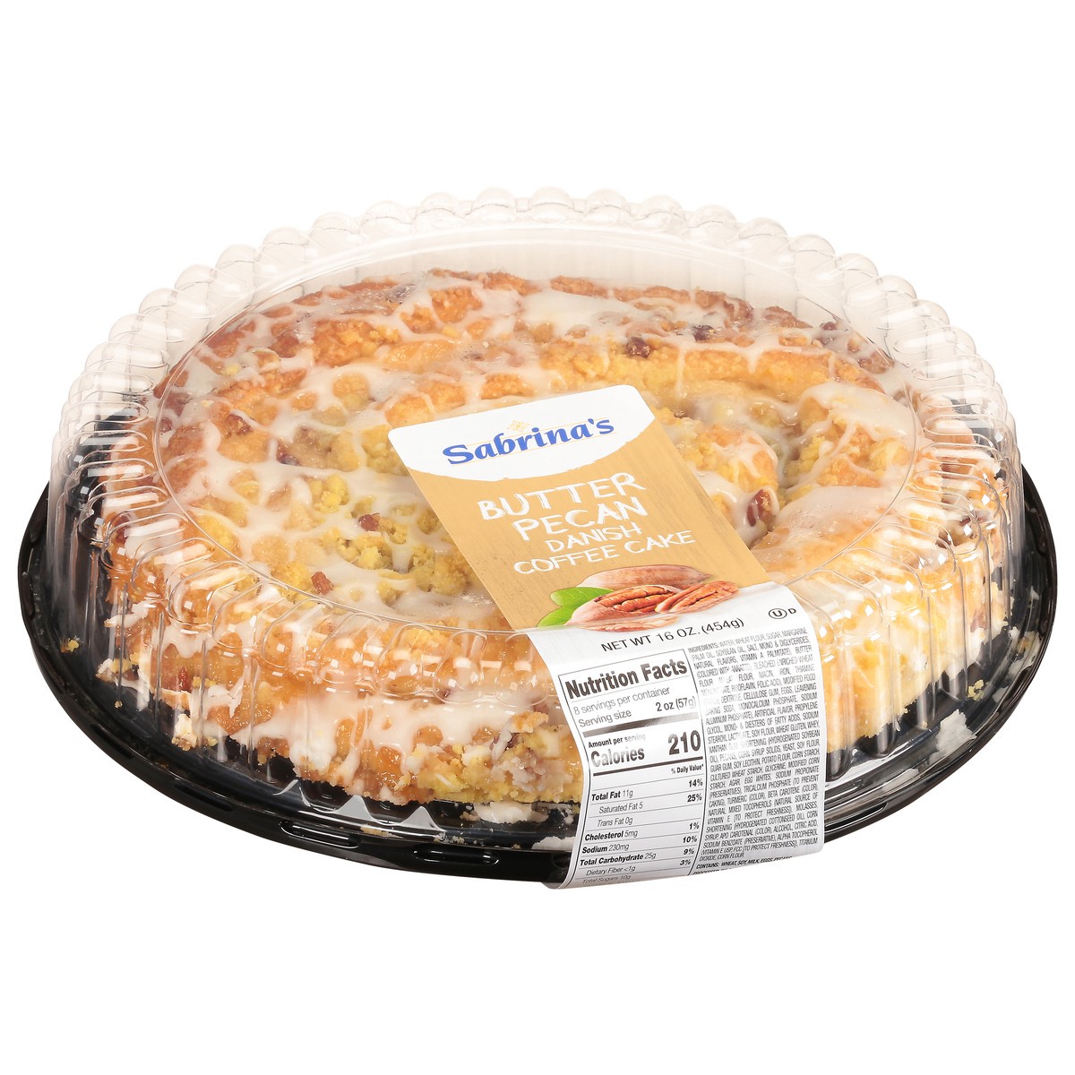 slide 10 of 14, Sabrina's Butter Pecan Danish Coffee Cake 16 oz, 16 oz