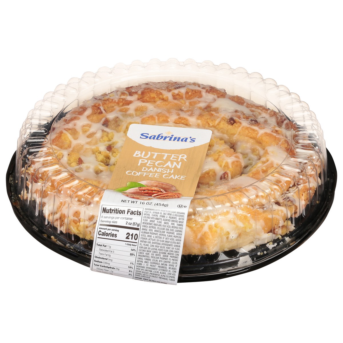 slide 11 of 14, Sabrina's Butter Pecan Danish Coffee Cake 16 oz, 16 oz