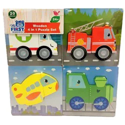 My First Moments Wooden 4 in 1 Puzzle Set
