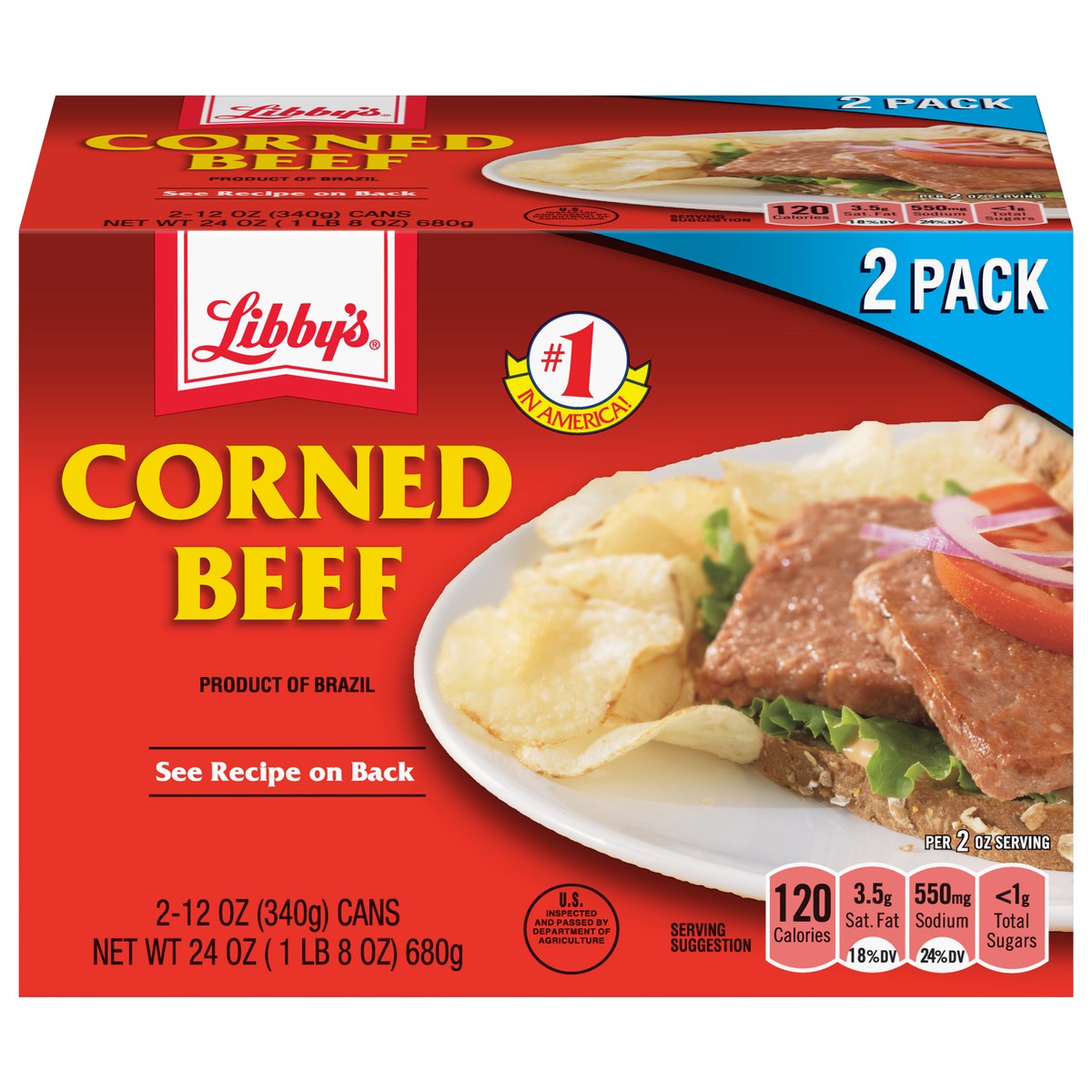 slide 1 of 5, Libby's 2 Pack Corned Beef 2 - 12 oz Cans, 2 ct