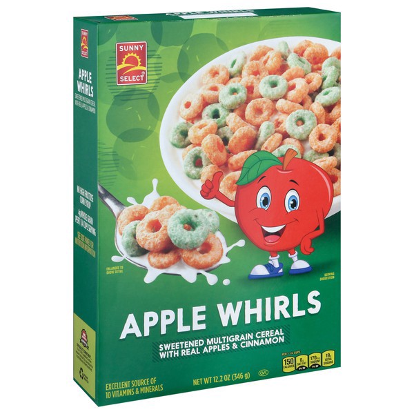 slide 1 of 1, Sunny Select Apple Whirls Cereal 12.2 oz, 12.2 oz