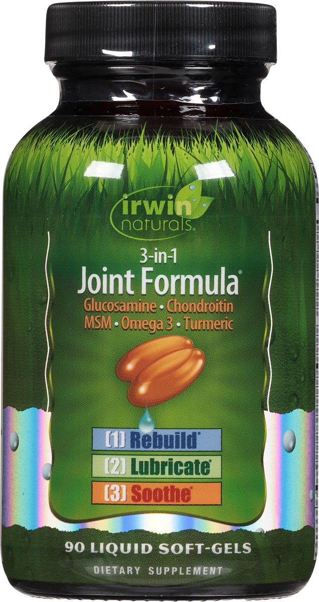 slide 5 of 12, Irwin Naturals 3-in-1 Joint Formula 90 Liquid Soft-Gels, 1 ct