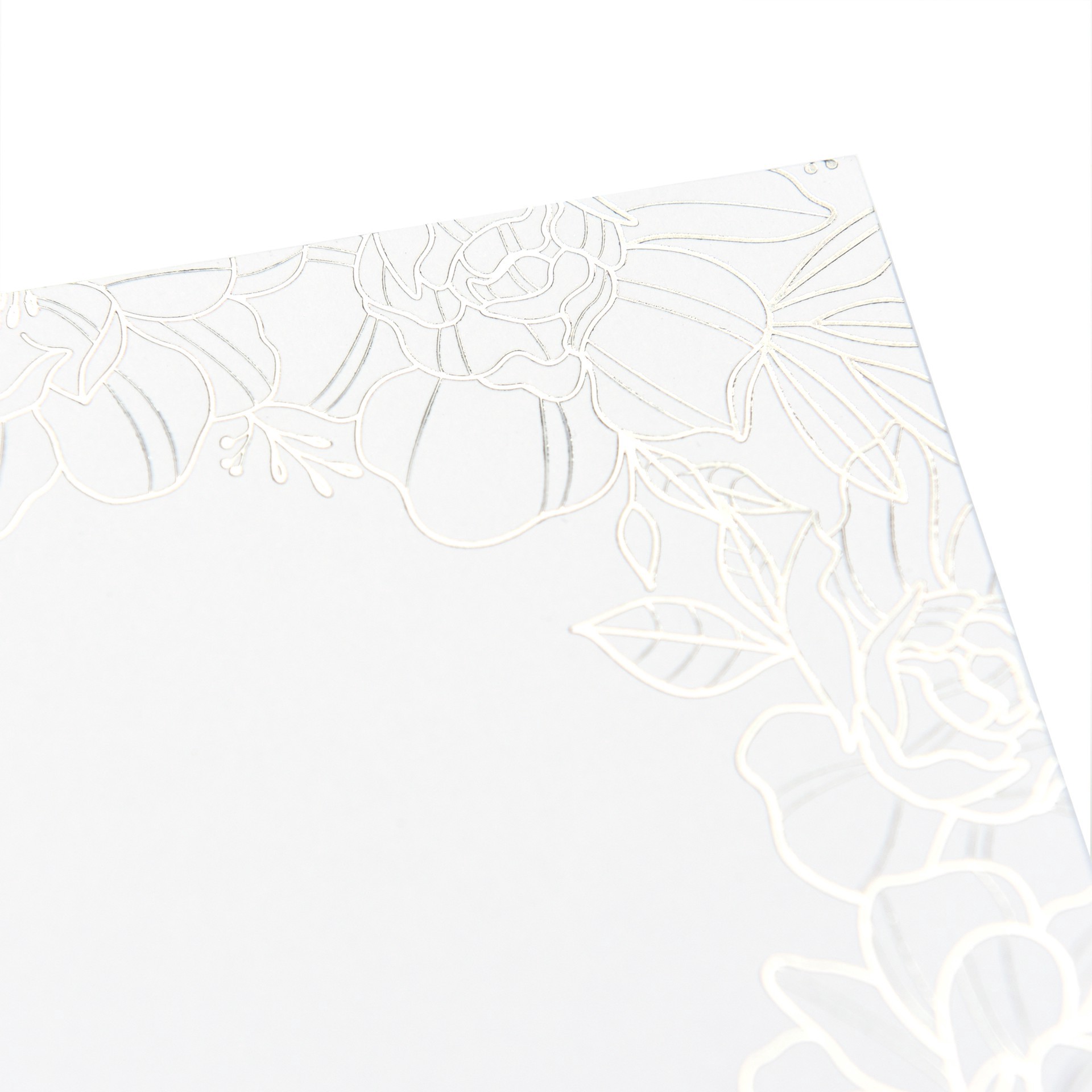 slide 4 of 6, Floral Foil Invite Card Set By Recollections, 5" X 7", 5 in x 7 in