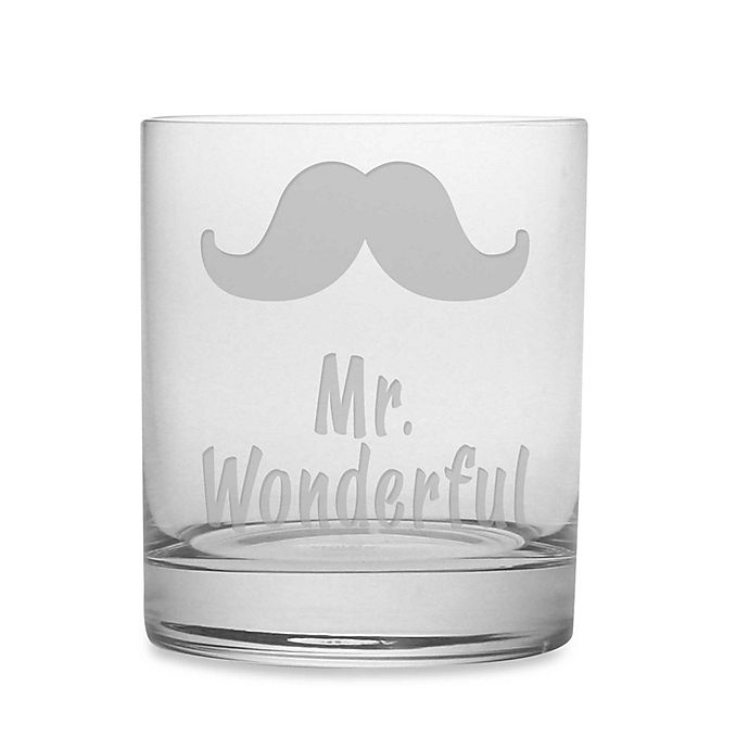 slide 1 of 2, Susquehanna Glass Etched Novelty Barware Mr. Wonderful'' Rocks Glass'', 1 ct