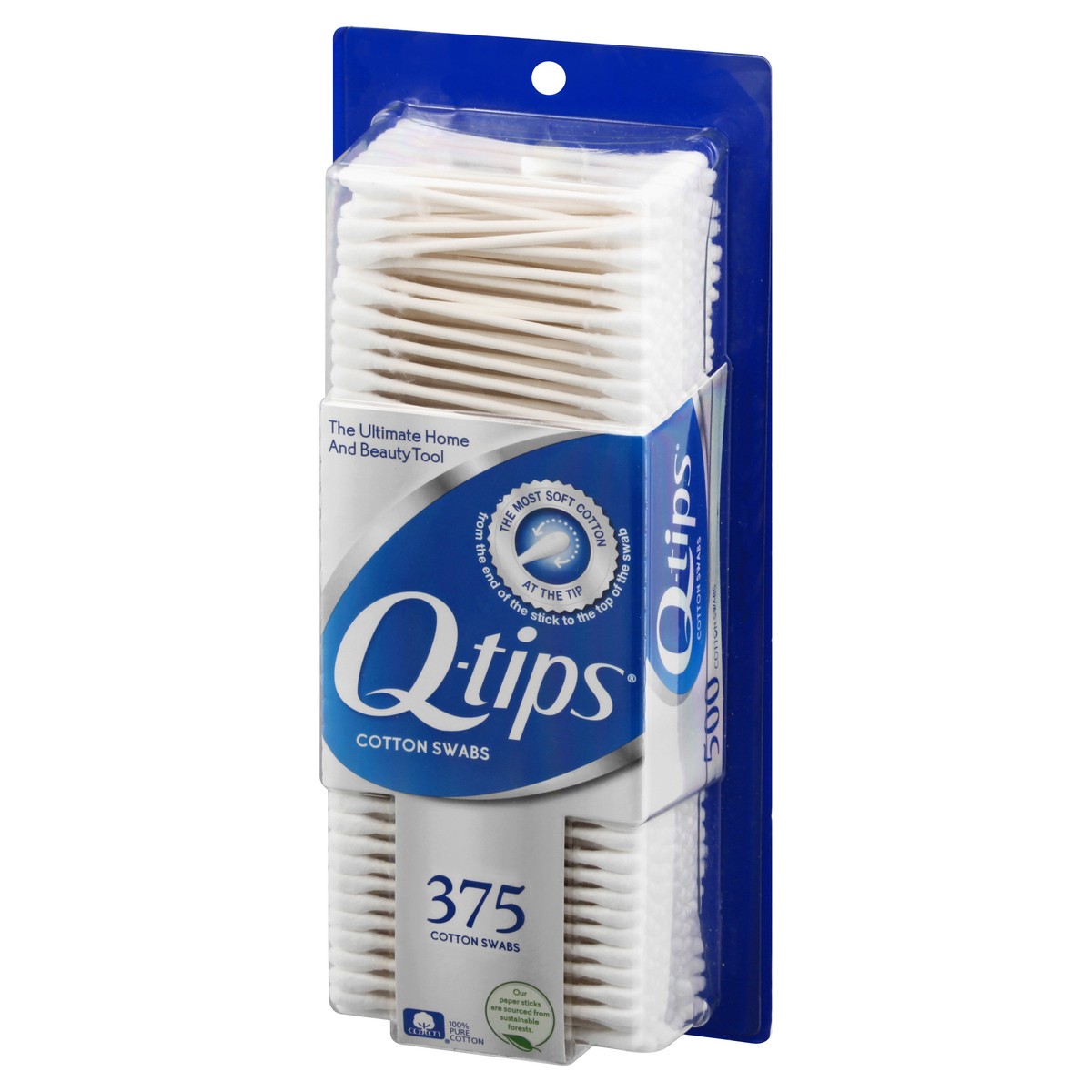 slide 3 of 9, Q-Tips Cotton Swabs Original, 375 Count, 375 ct