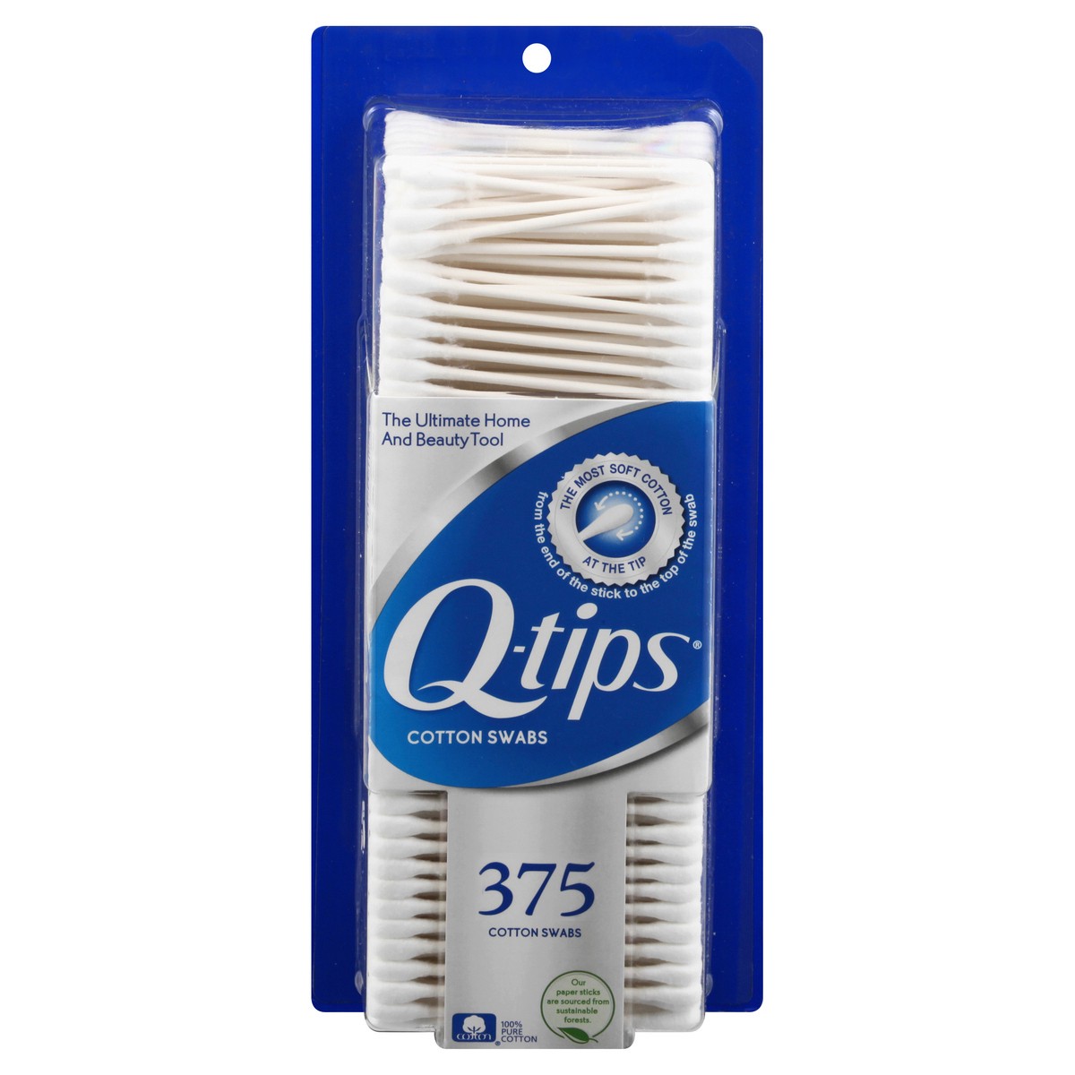 slide 5 of 9, Q-Tips Cotton Swabs Original, 375 Count, 375 ct