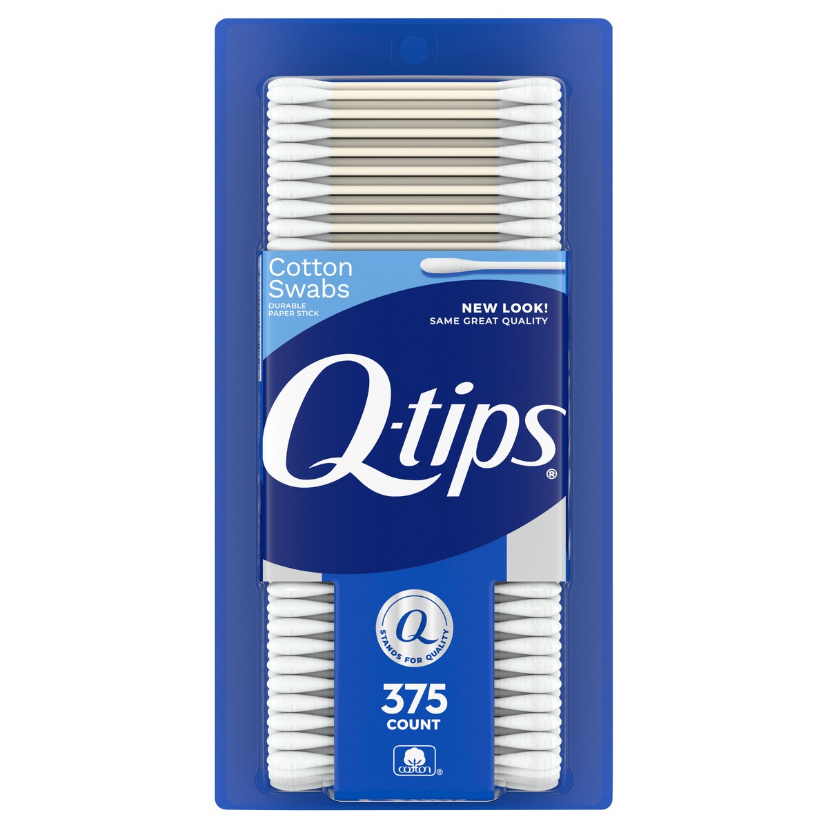 slide 1 of 9, Q-Tips Cotton Swabs, Original, For Home, First Aid and Beauty, 100% Cotton, 375 Count, 375 ct
