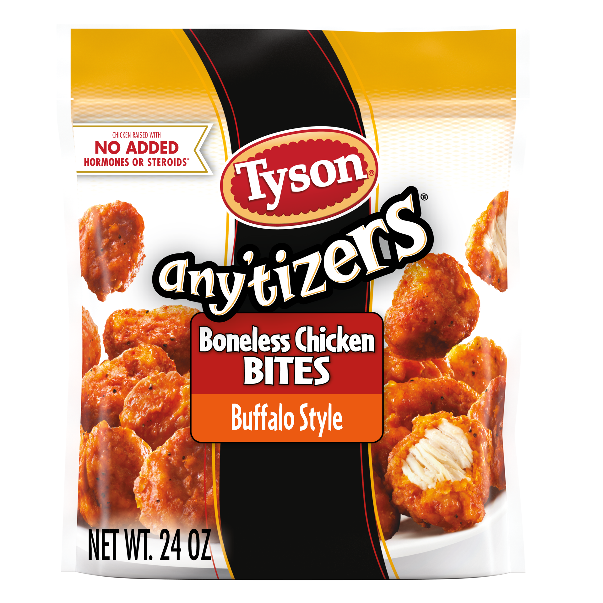 slide 1 of 6, Tyson Any'tizers Buffalo Style Boneless Chicken Bites, 24 oz (Frozen), 680.39 g