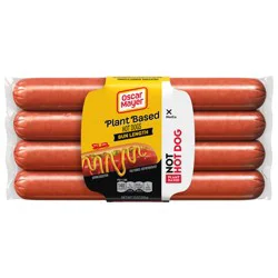 Oscar Mayer Plant-Based NotHotDog, Bun Length, 7.5 oz, 4 ct Pack