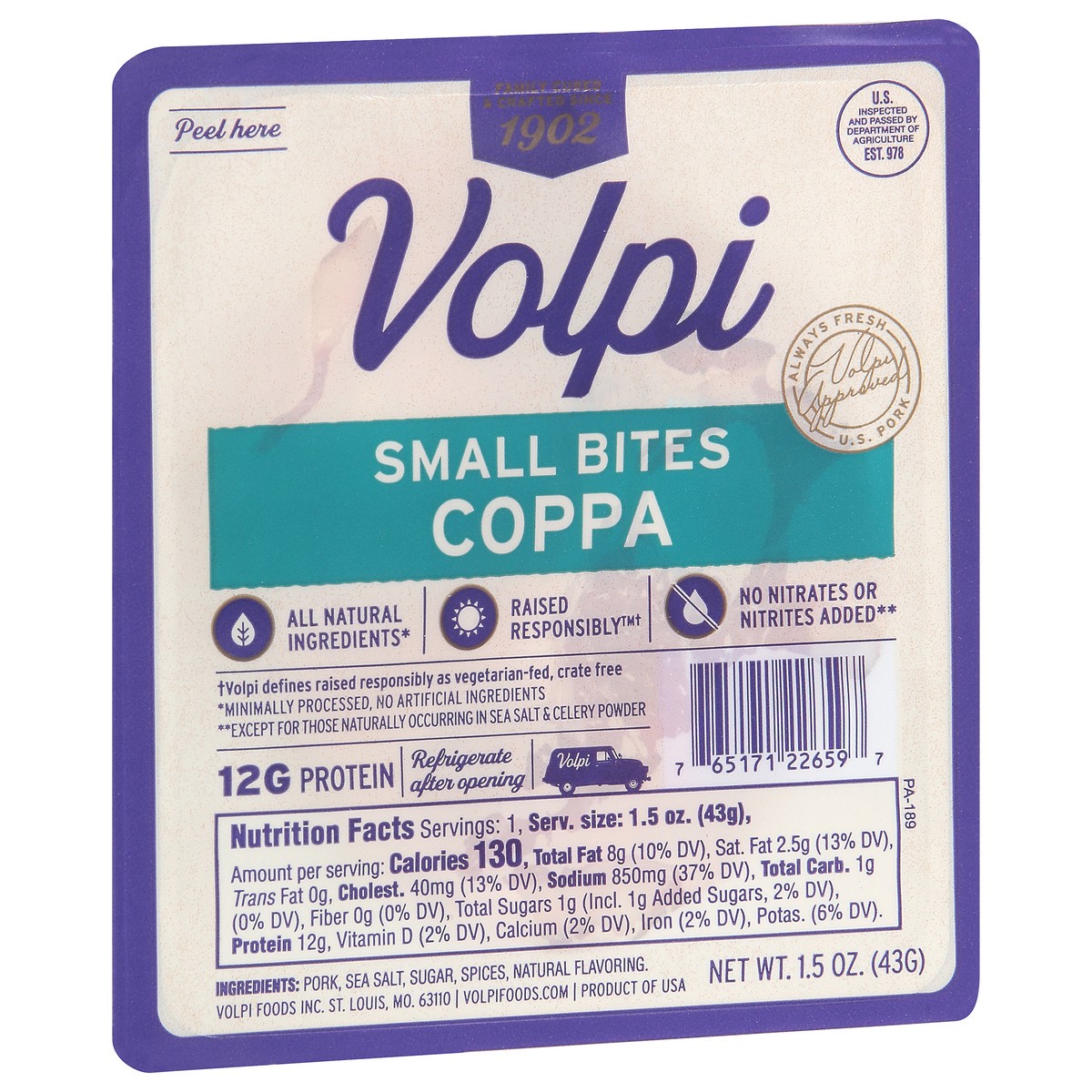 slide 2 of 13, Volpi Small Bites Coppa 1.5 oz Pack, 1.5 oz