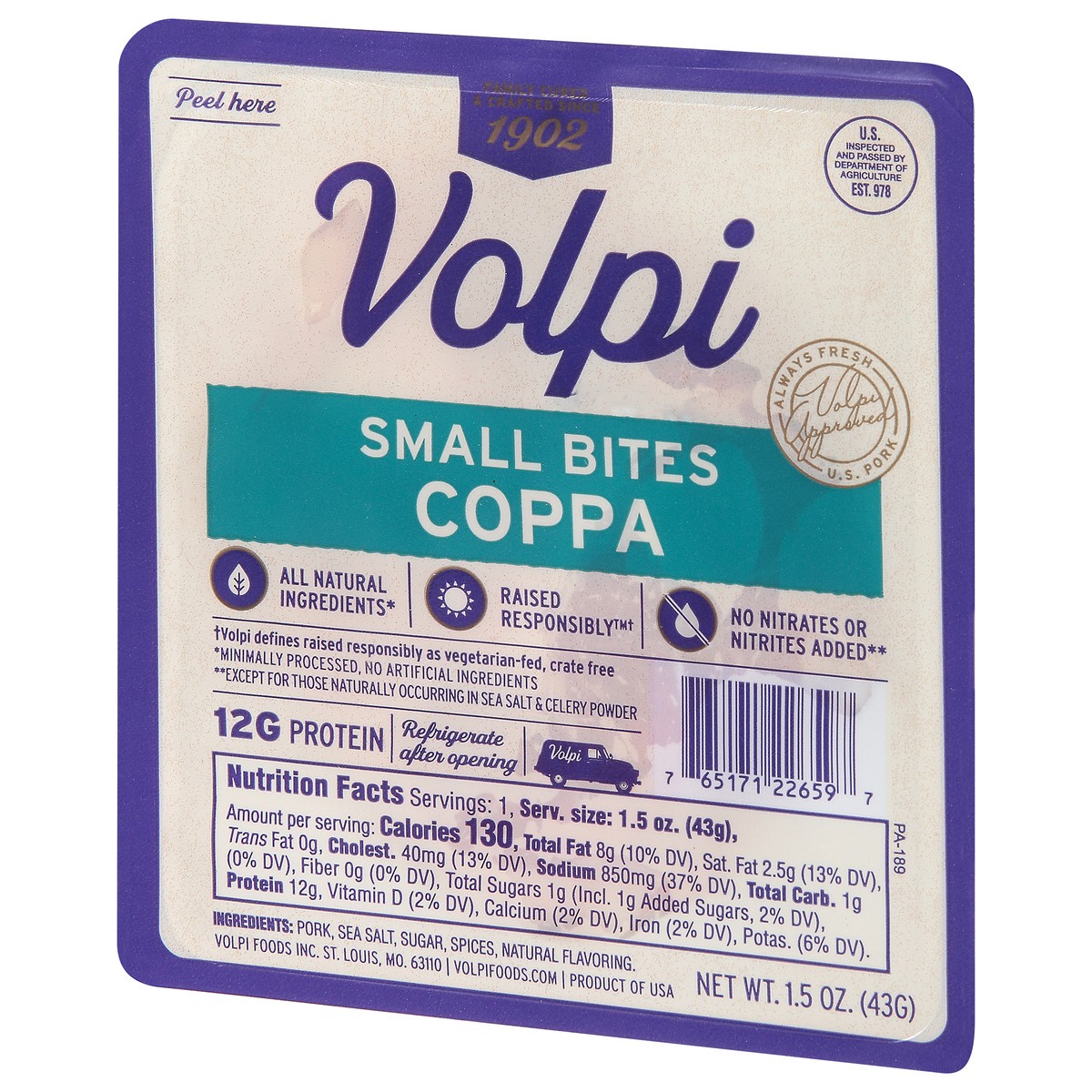 slide 3 of 13, Volpi Small Bites Coppa 1.5 oz Pack, 1.5 oz