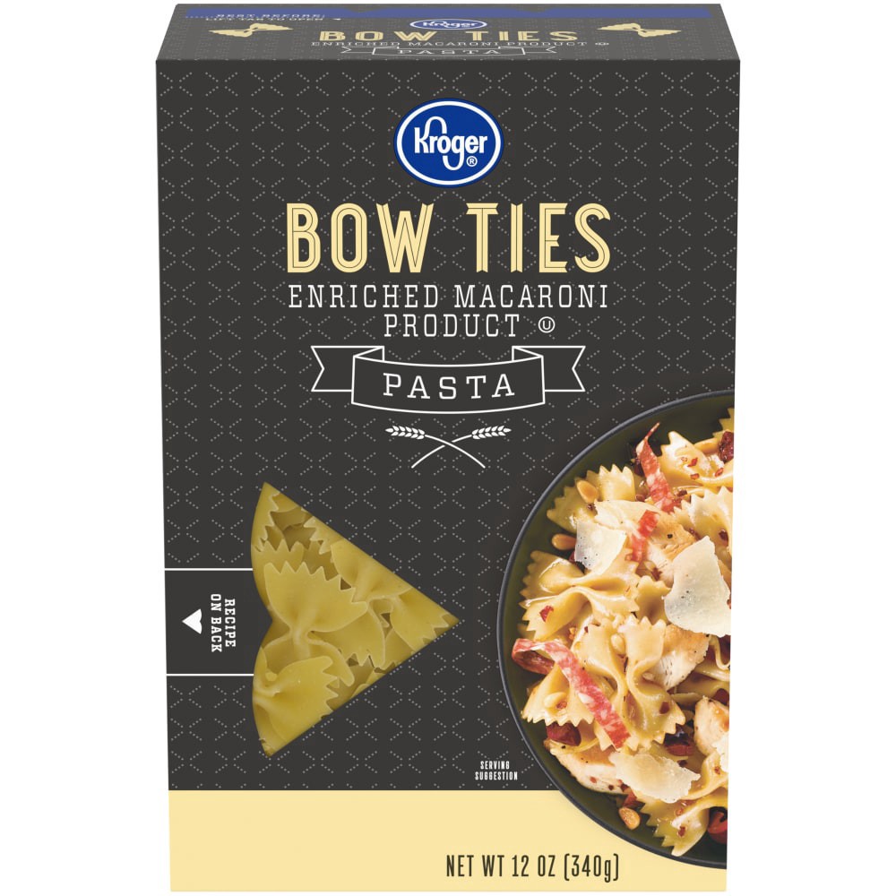 slide 3 of 3, Kroger Bow Ties Pasta, 12 oz