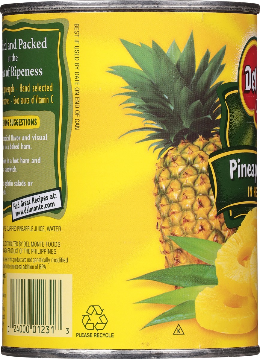 slide 3 of 9, Del Monte Pineapple Slice Heavy Syrp, 20 oz