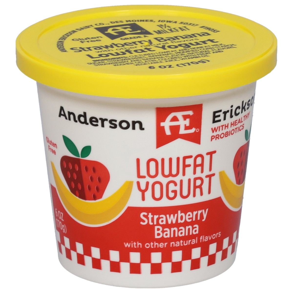 slide 7 of 9, Anderson Erickson Dairy Lowfat Strawberry Banana Yogurt 6 oz, 6 oz