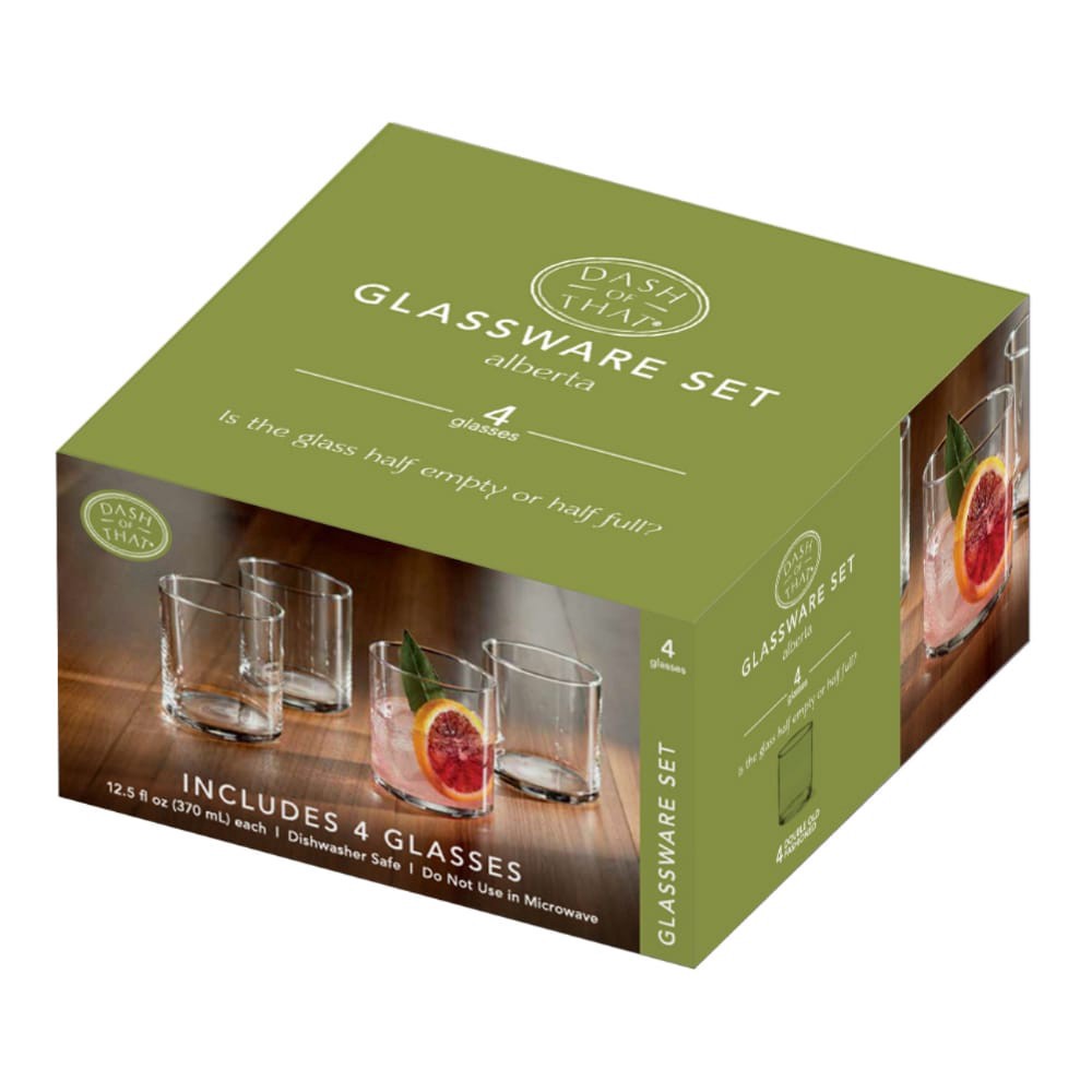 slide 1 of 1, Dash Of That Miles-Alberta Double Old Fashioned Glassware Set, 4 ct