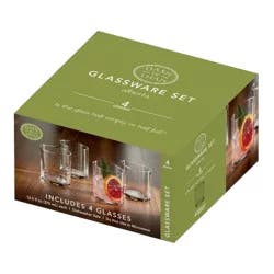 Dash Of That Miles-Alberta Double Old Fashioned Glassware Set