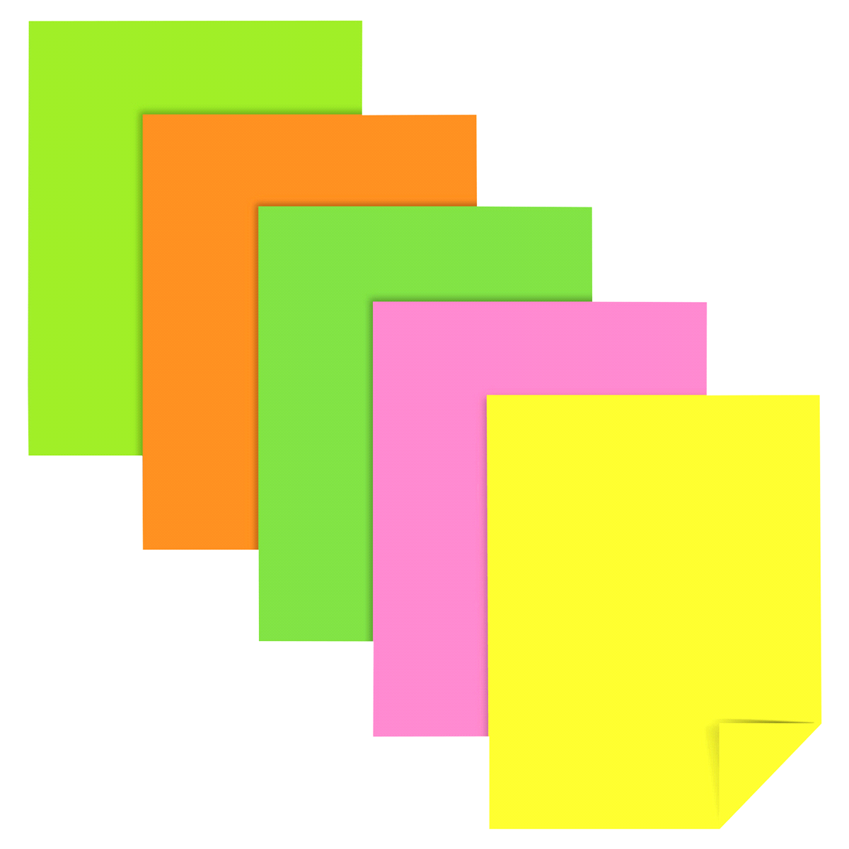 slide 2 of 3, ASTROBRIGHTS Color Paper Neon 5-Color Assortment, 8.5 in x 11 in