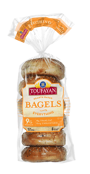 slide 1 of 1, Toufayan Everything Bagels, 6 ct