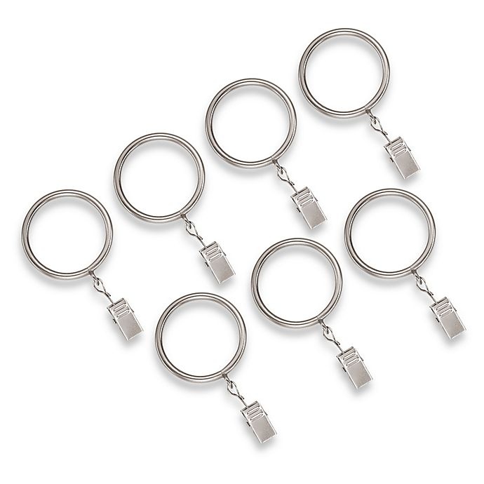 slide 1 of 1, Cambria Classic Complete Clip Rings - Nickel, 7 ct