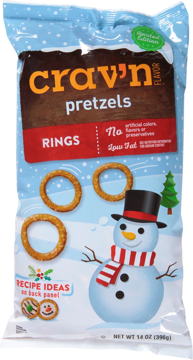 slide 10 of 14, Crav'n Flavor Rings Pretzels 14 oz, 14 oz