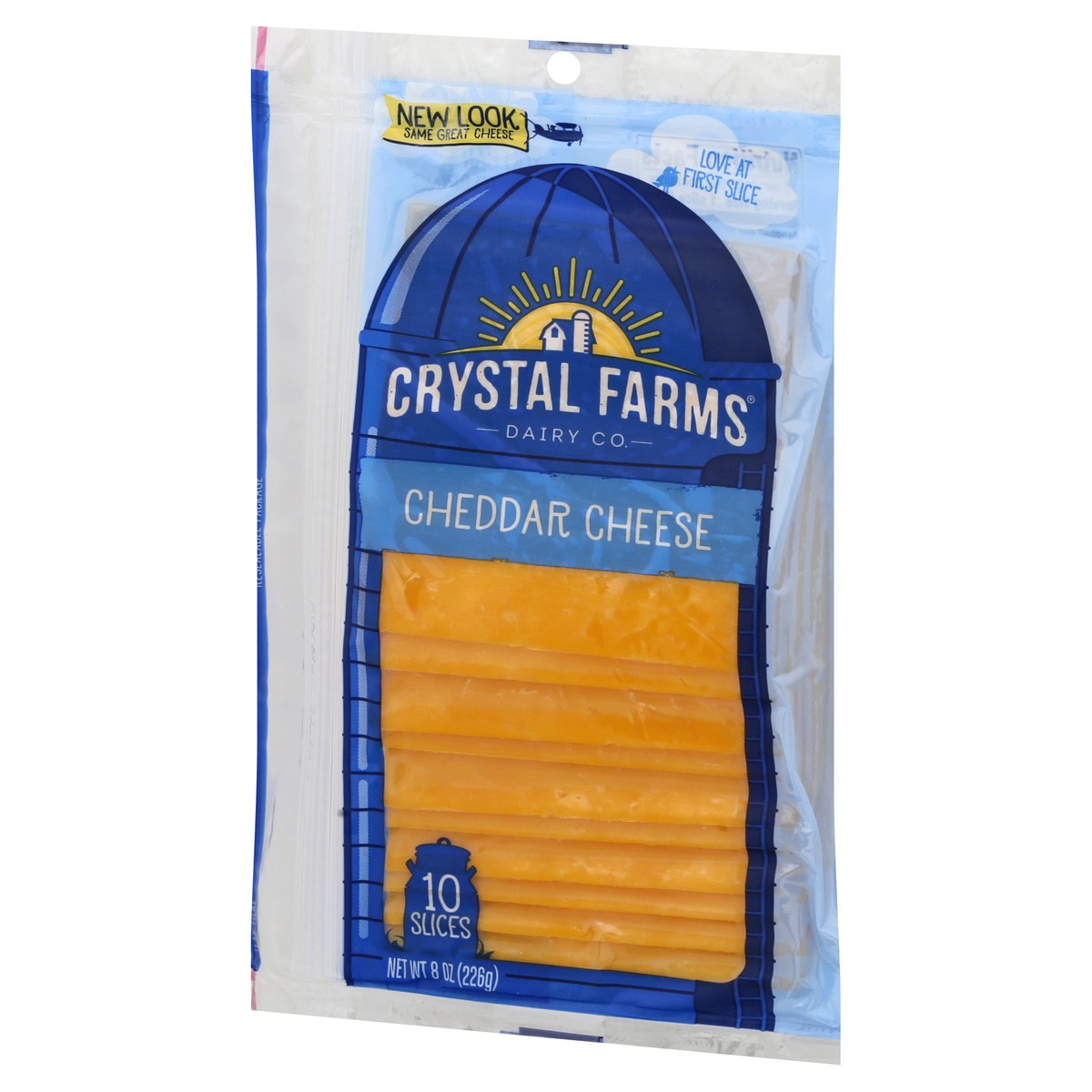 slide 8 of 10, Crystal Farms Cheddar Shingled Deli Slices, 8 oz