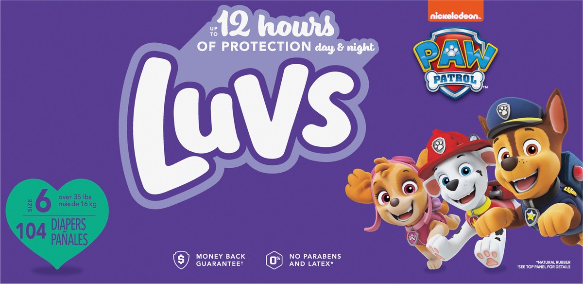 slide 2 of 4, Luvs Platinum Protection Baby Diapers, Size 6, 104 Count, 104 ct