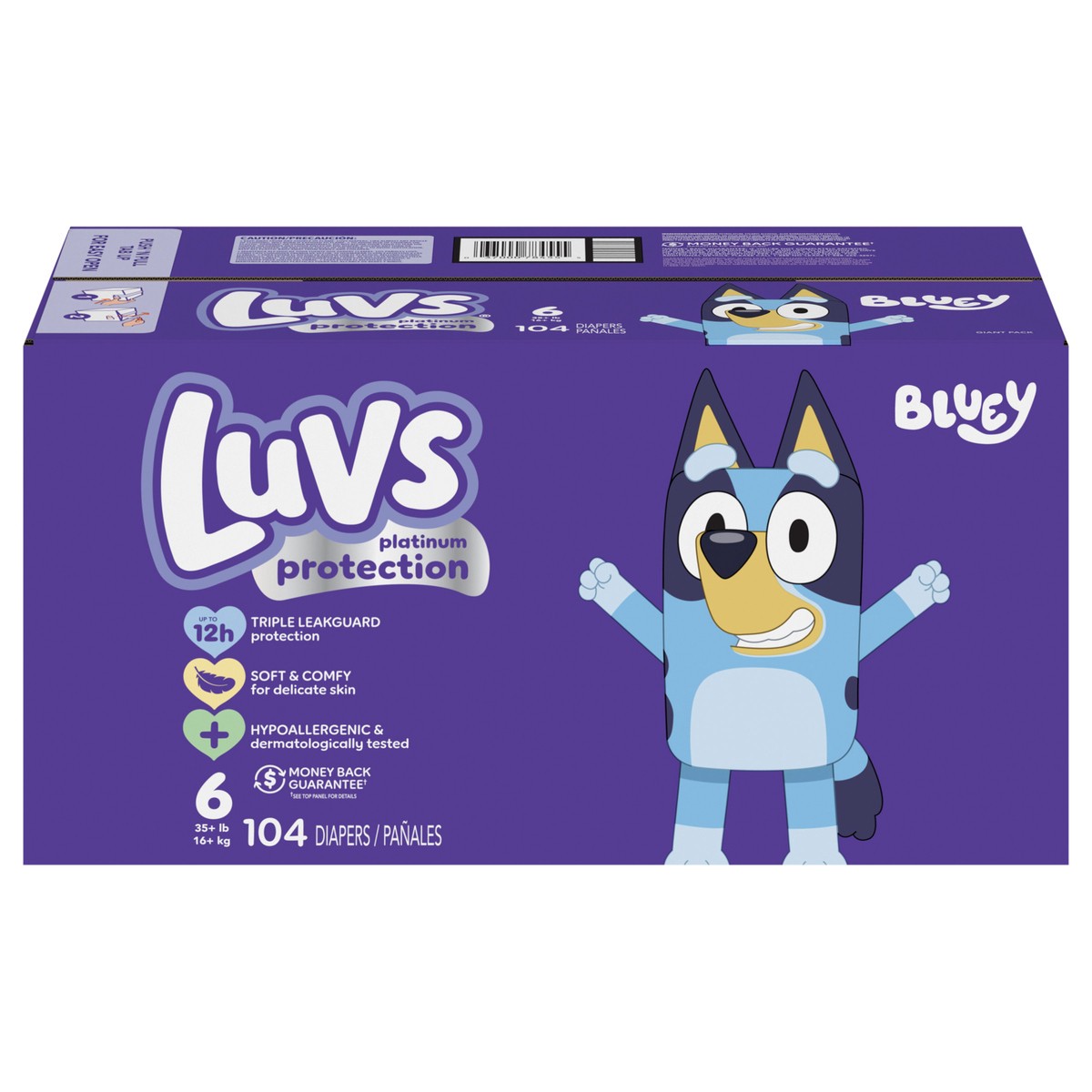 slide 1 of 4, Luvs Platinum Protection Baby Diapers, Size 6, 104 Count, 104 ct