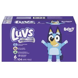 Luvs Platinum Protection Baby Diapers, Size 6, 104 Count