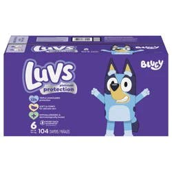 Luvs Platinum Protection Baby Diapers, Size 6, 104 Count